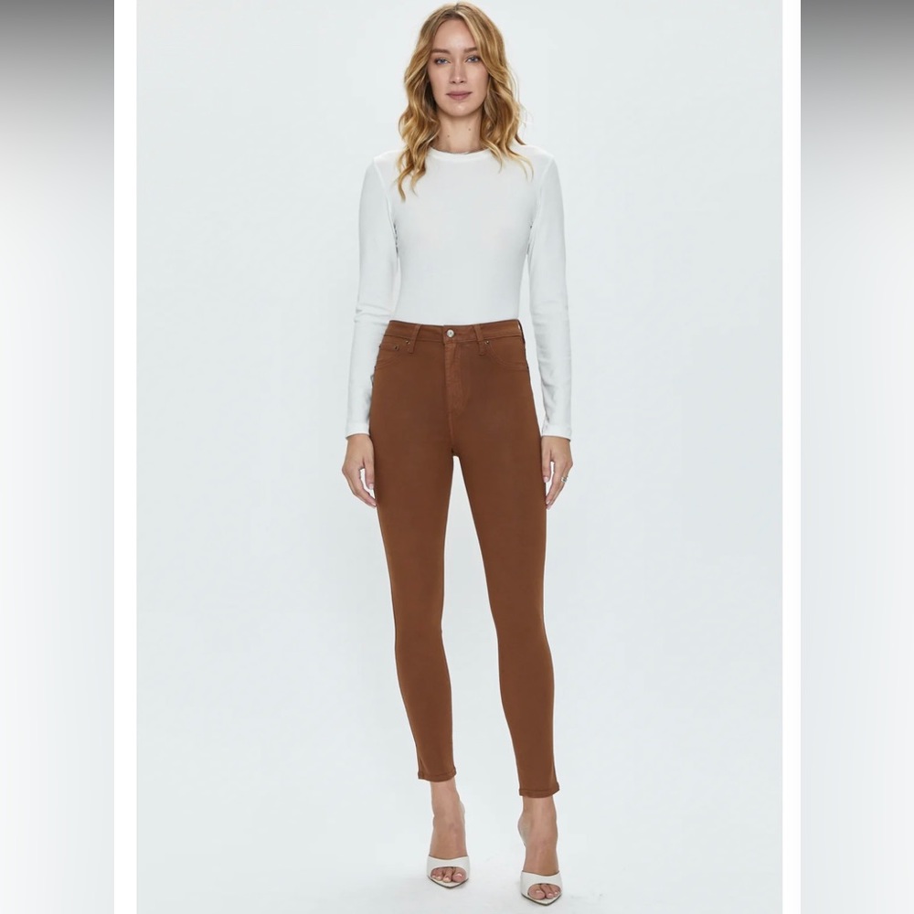 Pistola Aline High Rise Coated Skinny Jeans